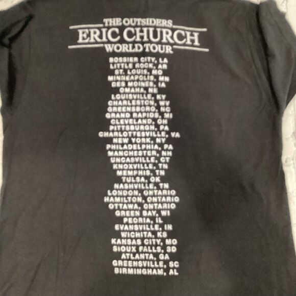 Eric Church T-Shirt Men’s Size M Black 2014 The Outsiders World Tour Concert - Picture 10 of 10